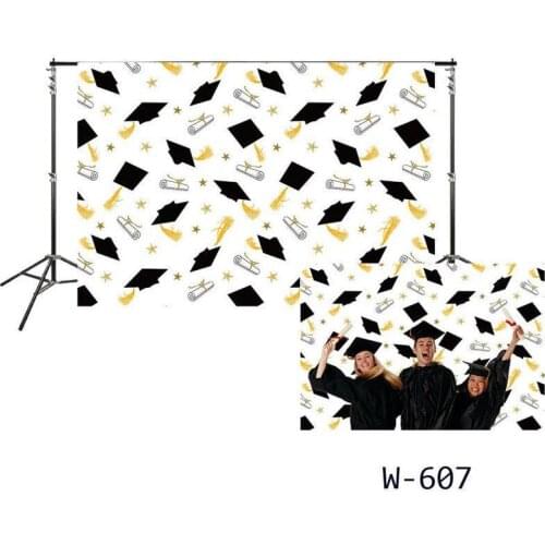 HUAYI Photography Background Graduation Bachelor Cap Vinyl Baby Shower Birthday Party Child Photocall Backdrop Studio W-607