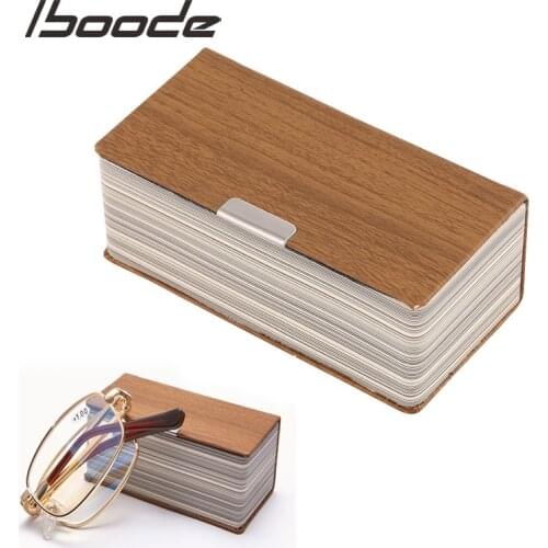 Iboode Retro Hard Foldable Reading Glasses Case Box Folding Eyeglass Protector Storage Case Bendable Goggle Container Organizer
