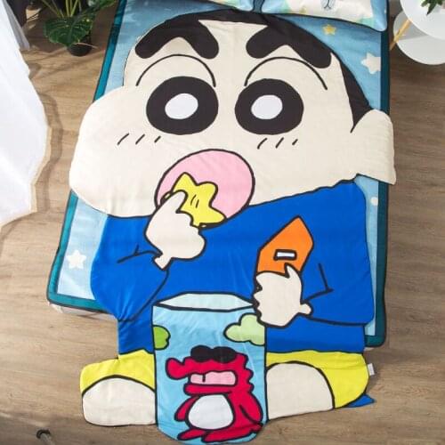 Japanese Anime One Piece Doraemon Cartoon Summer Thin Quilt Children Air Condition Blanket Super Hero Kindergarten Lunch Quilt