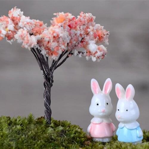 Cute Rabbit Girl Animal Miniature Fairy Garden Home Houses Decoration Mini Craft Micro Landscaping Decor DIY Accessories