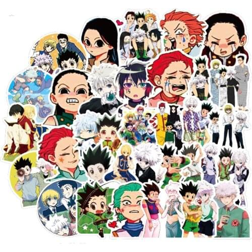 50pcs/pack HUNTER×HUNTER Japanese anime Stickers For Furniture Wall Desk DIY Chair Toy Car Trunk Computer TV Motorcycle