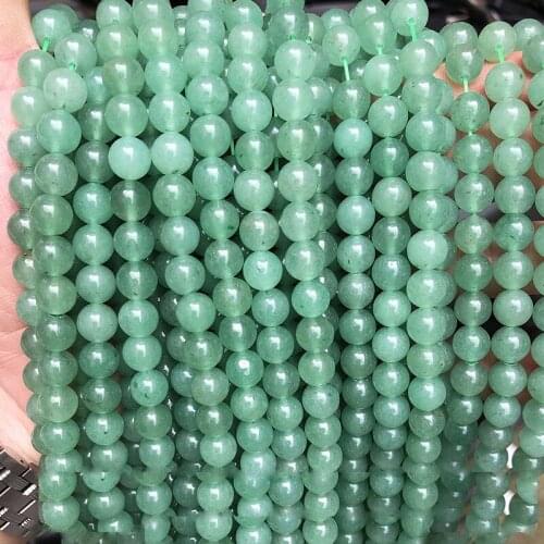 Natural Stone Green Aventurine Round Loose Spacer Beads For Jewelry Making DIY Accessorries Beads For Bracelet For Women Gifts
