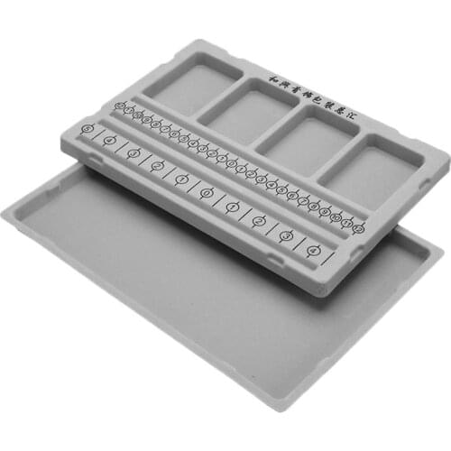 Bracelet Necklace Beading Organizer Tray Flocked Bead Board DIY Jewelry Making Gray Design DIY Craft Tool Accessories