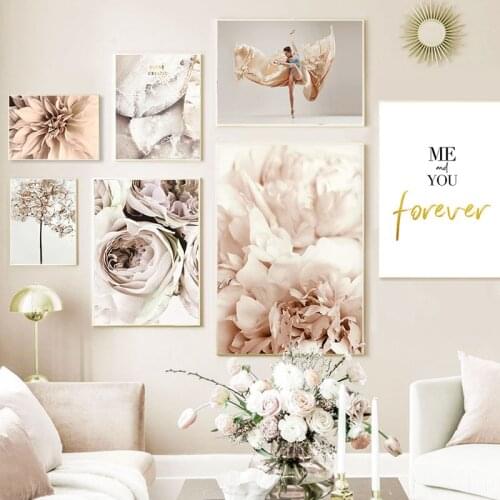 Flower Plant Poster Modern Fashion Wall Art Canvas Painting Nordic Minimalist Picture Europe Art Print for Living Room Design