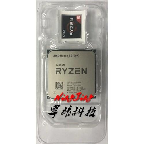 AMD Ryzen 5 3600X R5 3600X 3.8 GHz Six-Core Twelve-Thread CPU Processor 7NM 95W L3=32M 100-000000022 Socket AM4 new but no fan