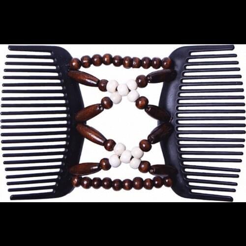 New Vintage Elastic Hairpin Stretch Hair Comb Hot Sales Beaded Hair Magic Comb Clip Beads Pin Ladies Hair Accessories