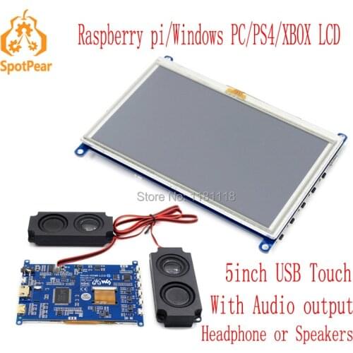 Raspberry Pi 5inch LCD 5 inch USB Resistive Touch screen HDMI VGA display for computer mini PC XBOX PS4