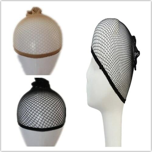 2color Top Sale Hairnets Good Quality Mesh Weaving Black Wig Hair Net Making Caps, Weaving Wig Cap Hairnets