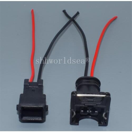 Shhworldsea 1pcs EV1 282762-1 Car Waterproof 2 Pin Electrical Wire Connector Plug automobile Fuel Injector Connectors Adapters