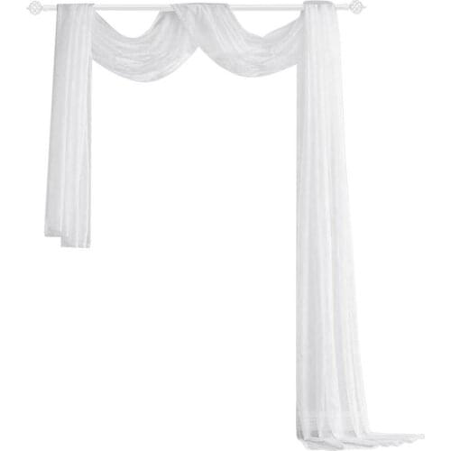 Wedding Arch Chiffon Drapes Photography Background Decorations 197 X 59 Inches Event Party Curtains Decoration Curtains