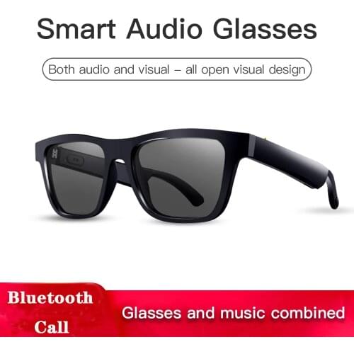 TWS Audio Smart Glasses Wireless Bluetooth 5.0 Glasses Intelligent Eyewear Anti-blue Light Sunglasses Stereo Music With HD Mic