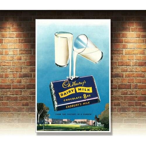 Cadbury Dairy Milk Vintage Retro Advert Metal Wall Sign Plaque Poster Print