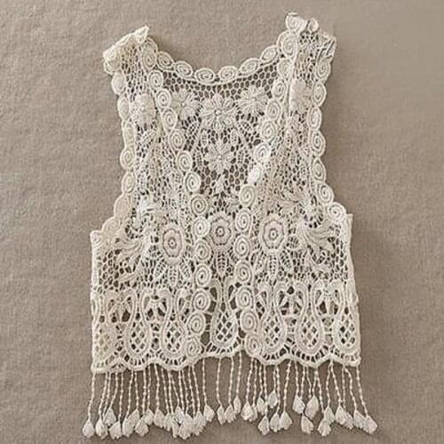 Toddler Kids Baby Girls Crochet Lace Hollow Cardigan Tops Vest Tassel Waistcoat Baby Casual Loose Coat
