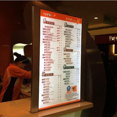 1Graphics/column) Single Sided Lit Restaurant Menu Light Box Illuminated Menu Signs for Hotel,Restaurant,Cafe,Takeaway