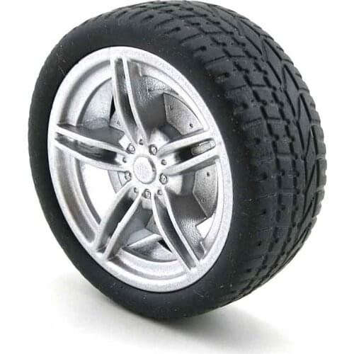 10pcs 40mm /48mm wheels 1:10 emulation car tire rubber wheel hub wheels toy model 2.9mm hold suit for 3mm axle