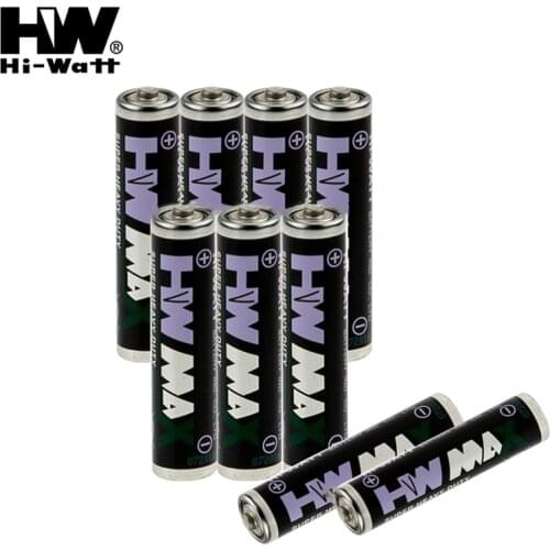 10PCS HW Hi-Watt AAA Batteries 3A R03 UM4 MN2400 LR03 SUM4 LR3 HP16 AM4 4003 E92 824 K3A 1.5V Carbon Zinc Battery For Microphone