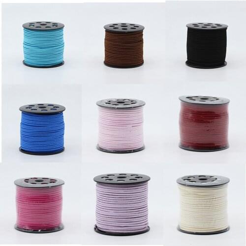 10yards Flat Faux Suede Korean Velvet Leather Cord DIY Rope Thread For Bracelet Necklace jewelry Findings Decorative Handicrafts