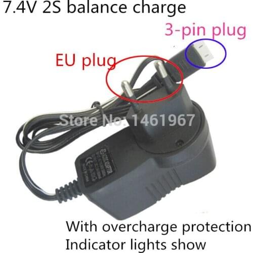 7.4V 2S 3-pin balance charge (EU plug) for YIZHAN X6 JJRC H16 V912 V912 WL912 A949 A959 A969 L959 L202 ETC