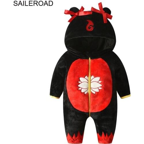 SAILEROAD Cartoon Flannel Baby blanket Rompers Animal Pajamas New Born Boy Girls Costume Jumpsuit Kigurumi Outfits Crawling suit