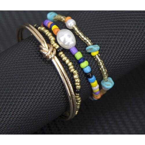 2019 Bohemian Ethnic Multilayer Vintage New Beads Bracelets Boho Statement Tassel Pearl Charms Wrap Bracelet Bangles Jewelry