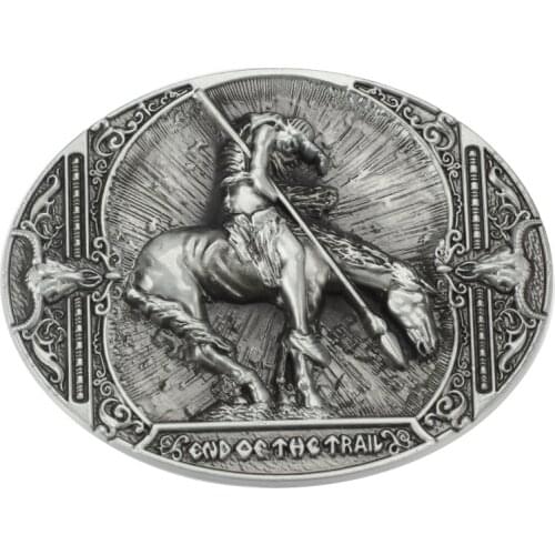 Warrior pattern cowboy belt buckle suitable for the belt width is 3.8cm Belt accessories diy