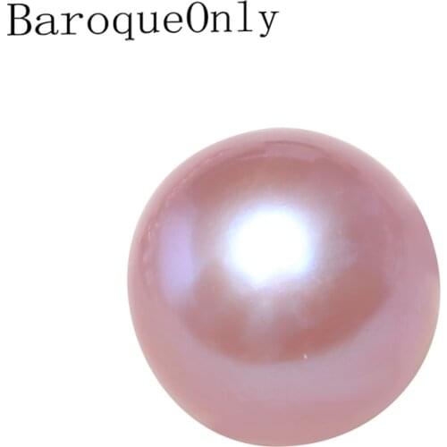 Hudge Natural freshwater 5A Edison pearl round beads purple pink golden pearl for diy pendant jewelry making 13-14MM BQH