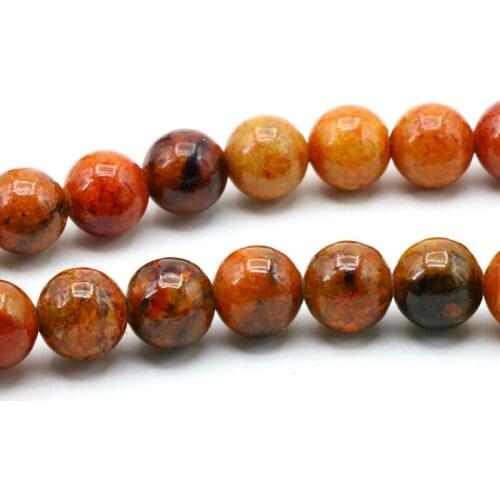 Orange Turkey stone round loose beads 10mm 15" DIY women fashion hot sale jewelry making design