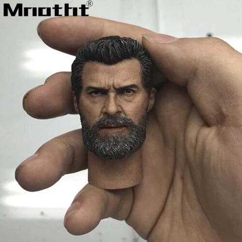 1/6 Scale Wolverine 3.0 Old Hugh Jackman Head Sculpt Neckless/Neck Head Carving Model Toys m3