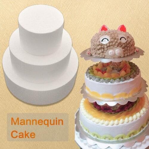 Cake decoration 4/6/8/10 inch cheap Party DIY Model Cake Dummy Foam Mould Round Kitchen Accessories gadgets posuda dlya kuxni