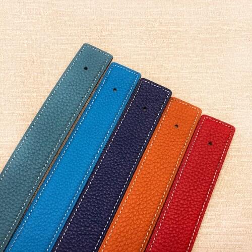 2020 WITHOUT BUCKLE 3.2cm Ciartuar new design for men women belt high quality cowskin genuine leather two sides free shipping