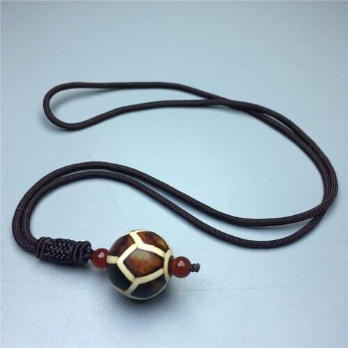 Natural Round Bead Agate Pendant Fashion Pendants Men Women Necklaces Charm Jewelry