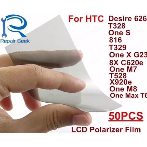 LCD Light Polarizer Polarized Film For HTC 626 T328 One S 816 T329 one Max T6 G23 8X C620e M7 T528 M8 X920e Polaroid Film 50pcs