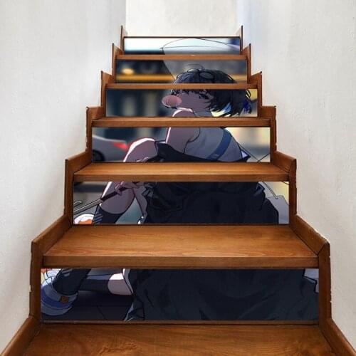 3D Self Adhesive Art Decal a Beautiful Girl Sticker Home Stair Decoration Renovation PVC Wallpaper Print Picture for Living Room