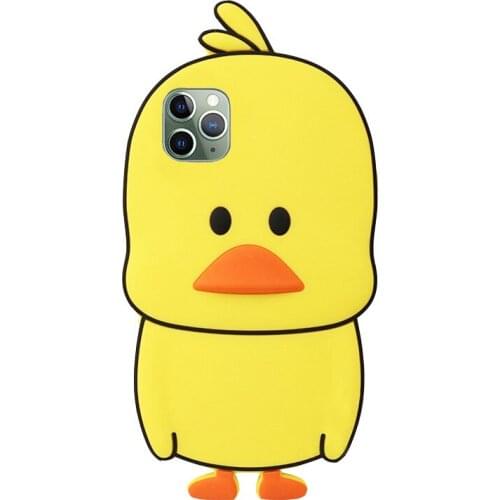 3D Cute Cartoon Silicone Phone Case For iphone 11 Pro X XR XS Max Funny Duck Patterned Soft Cases For iphone 6 6s 7 8 plus Cover