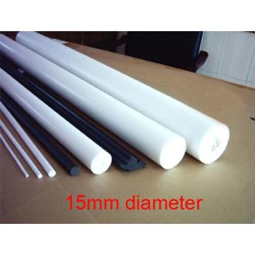 15mm diameter 50cm length polyoxymethylene rod POM bar acetaln resins polyformaldehyde shaft black or white