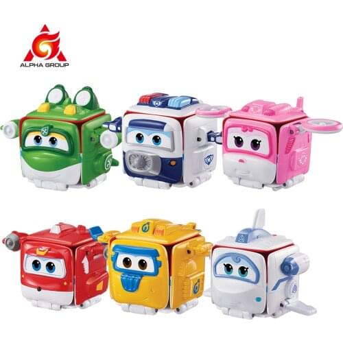 Super Wings 6 Types Flip Surprise Package Express Plane Blocks Reversible & Transforming Deformation Toys for Children Gift