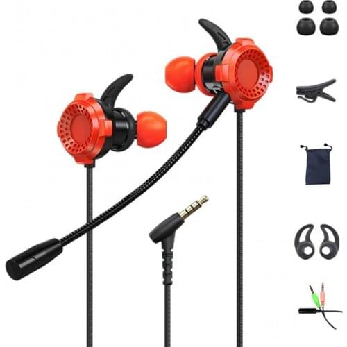 Universal Portable Dynamic Noise Reduction In-Ear Wired Call Earphones Gaming Computer Earpiece With Stereo Sound Mic
