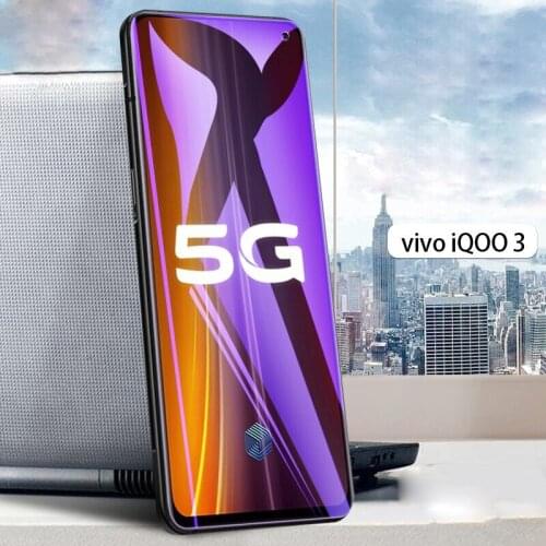 UVR For VIVO IQOO 3 Z6 Anti Blue Tempered Glass Screen Protector Film For VIVO IQOO3 Z6 Front Full Cover Protective Glass