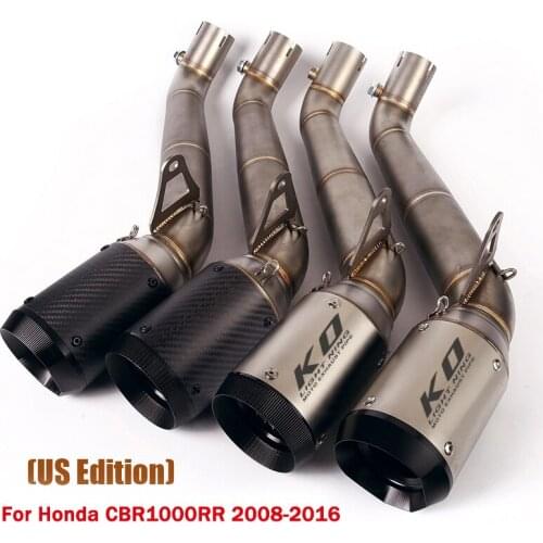 Exhaust System Slip On For Honda CBR1000RR 2008-2016 Muffler End Tip DB Killer Middle Connect Tube Motorcycle Link Pipe