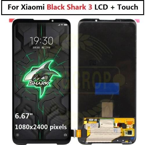 For Xiaomi Black Shark 3 Lcd Screen Display+Touch Glass Digitizer Full Assembly Replacement Parts For Xiaomi BlackShark 3 Lcd