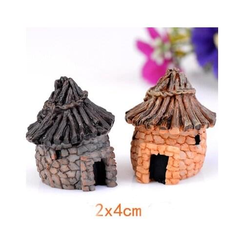 1PC Cute Resin Crafts House Fairy Garden Miniatures Gnome Micro Landscape Decor New Fashion Bonsai for Home Decor