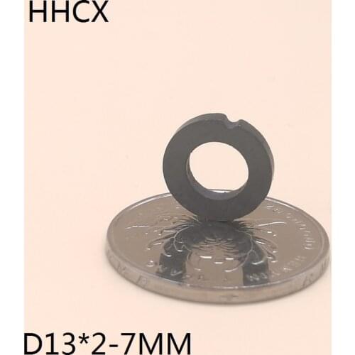 10pcs/lot Y30 Ring Ferrite Magnet 13*2 mm Hole 7mm Permanent magnet 13mm x 2mm Black Round Speaker 13x2 13*2-7