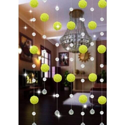 10meters/lot(min order is 10 meters), AAA+,glass Crystal wheel bead and wire ball Curtain Divider / glass Beaded Strands