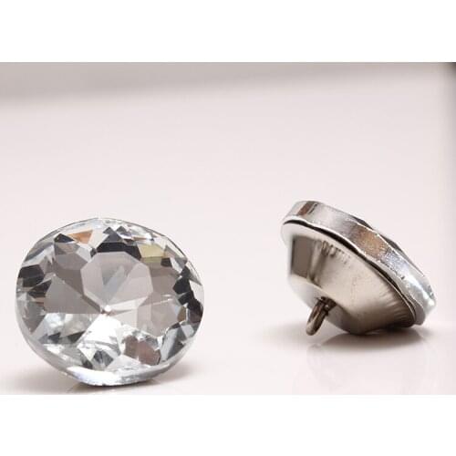 1100PCS/LOT) 25MM Crystal Button for Sofa Headboard Sewing On Diamond Crystal Upholstery Accessory