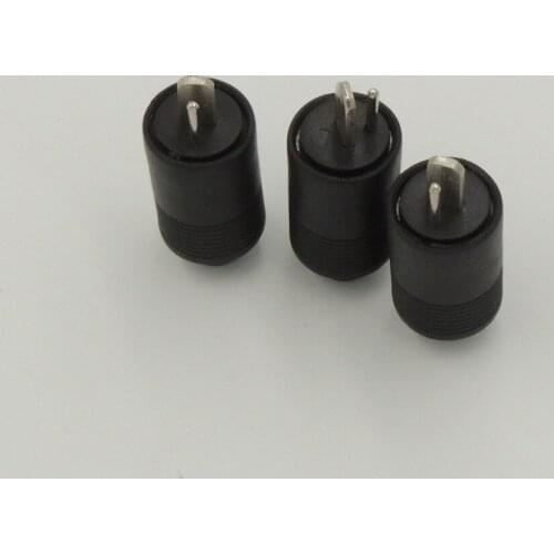 2 Pin DIN Male + Female Speaker Plug 2-Pin Plug Hifi Loudspeaker Soldering Connector Black