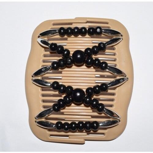20pcs/lot silver and black beads magic comb hair accessory free shipping classical jewlery