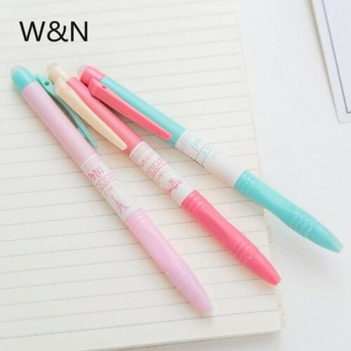 3PCS/Set W&N Brand Erasable Pen Blue Refill Ink 0.5mm Press Gel Pens For Student Gift Kawaii Stationery Office School Supplies