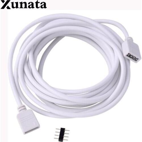 1M 2M 5M 30cm 4 PIN RGB led connector Extension Cable cord Wire with 4pin for SMD 5050 3528 RGB LED Strip light