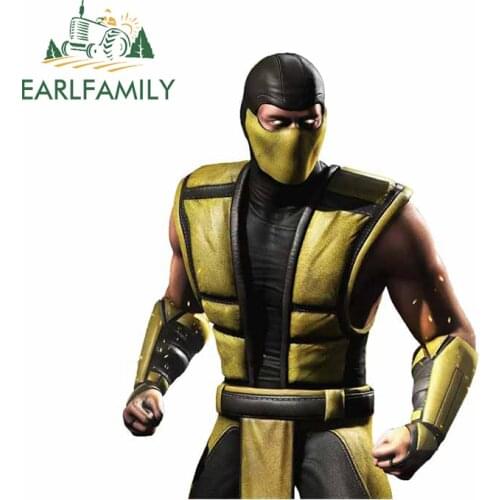 EARLFAMILY 13cm x 10.6cm for Arcade Mortal Combat Car Stickers Windows RV Waterproof Decal Cartoon Refrigerator Anime Decoration