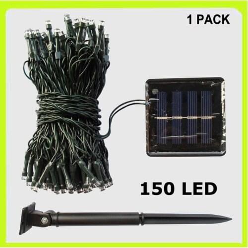 Free shipping 1 PACK 150 LED string light holiday light festival light wedding decoration light 17 meters solar power for garden